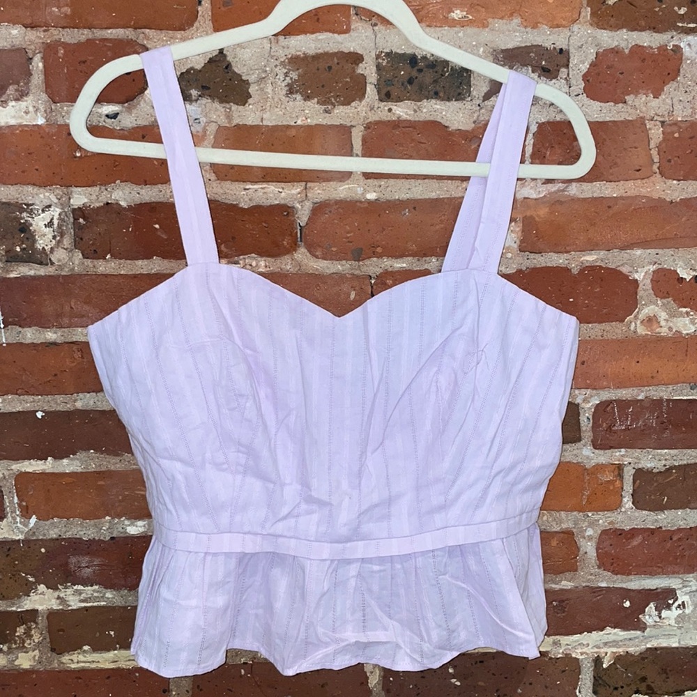 Light Purple Peplum Tank Top